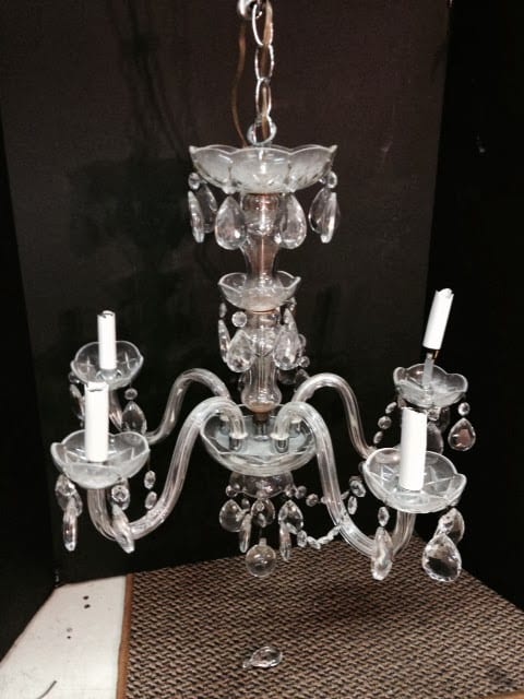 Crystal Chandelier Before